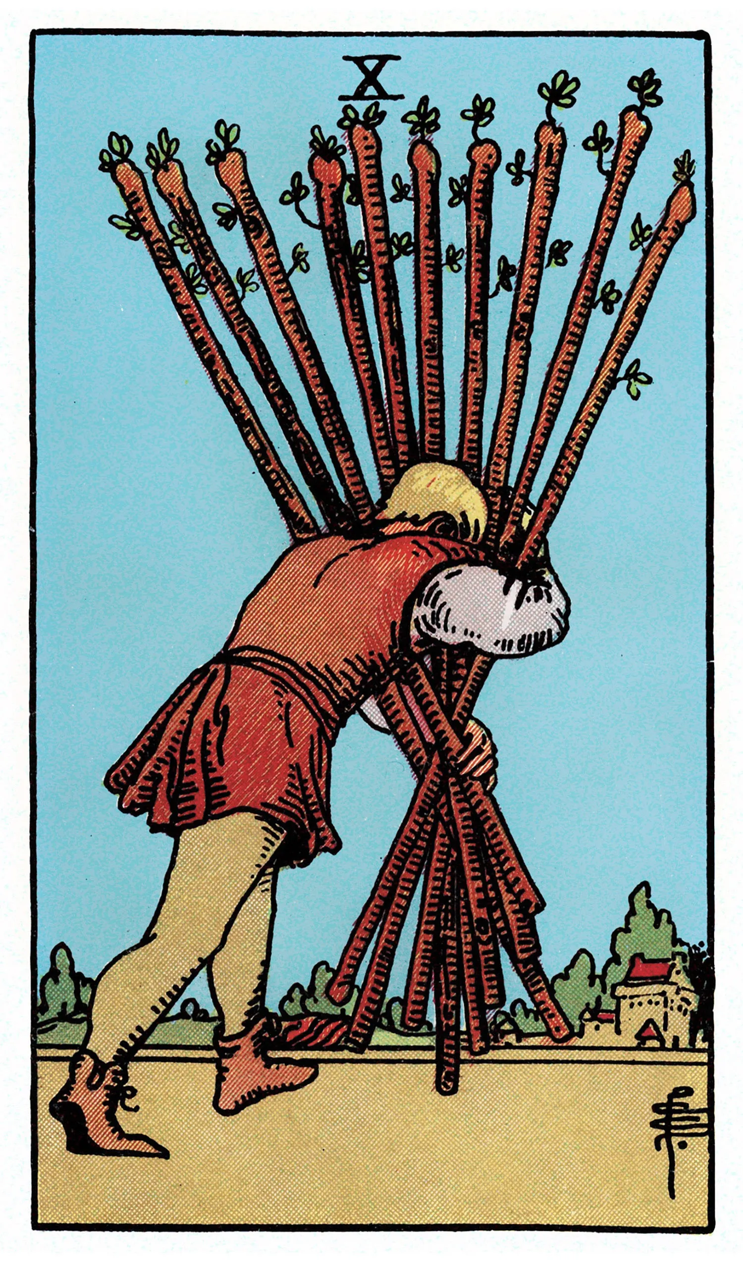 Ten of Wands Tarot card