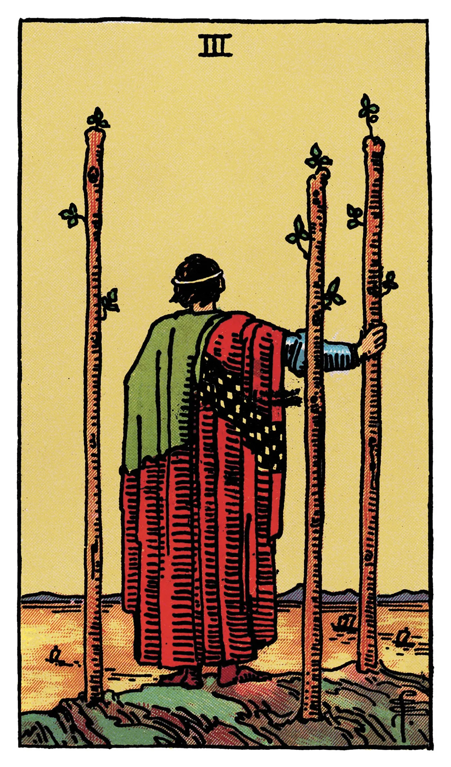Three of Wands Tarot card