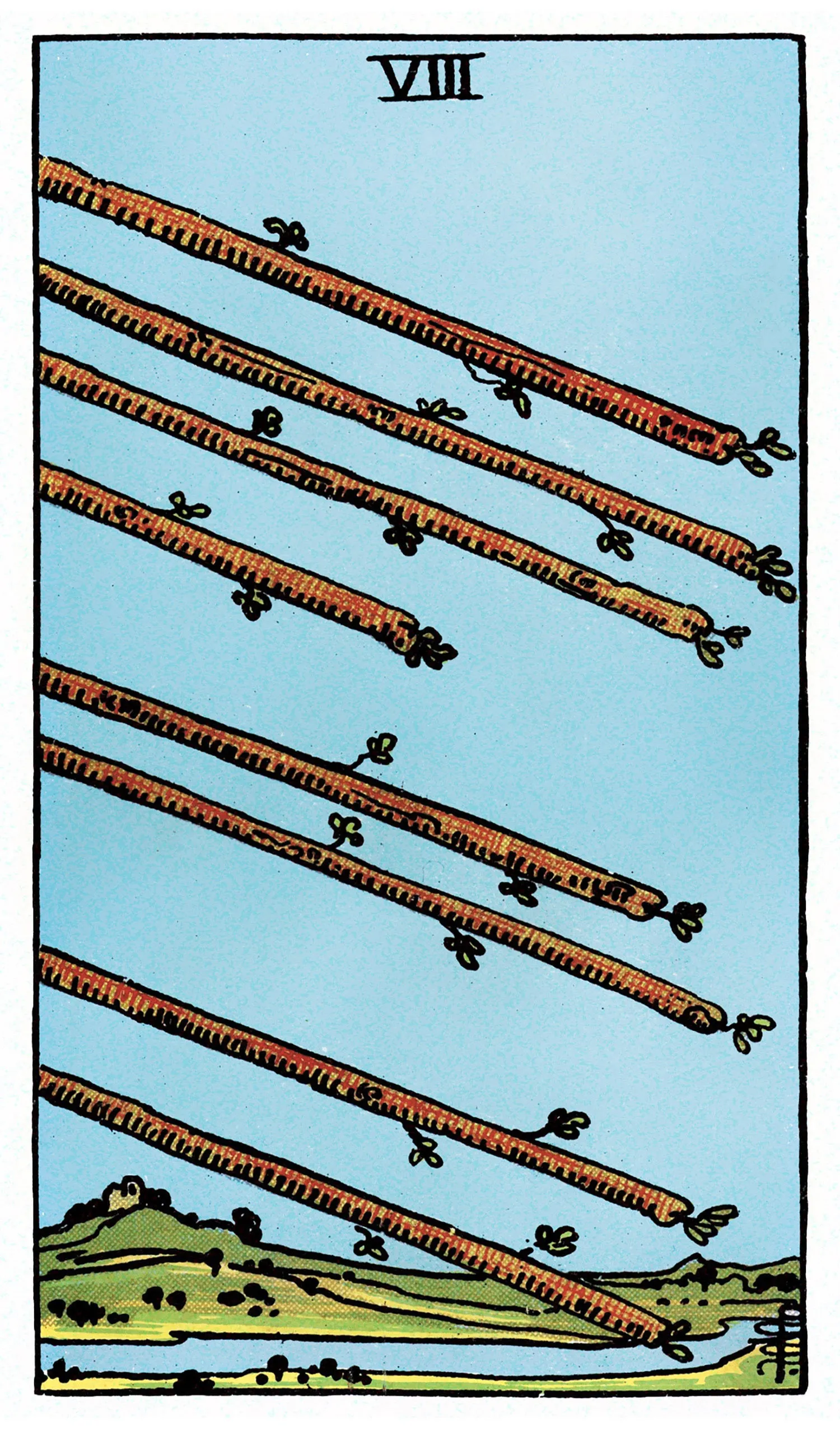 Eight of Wands Tarot card